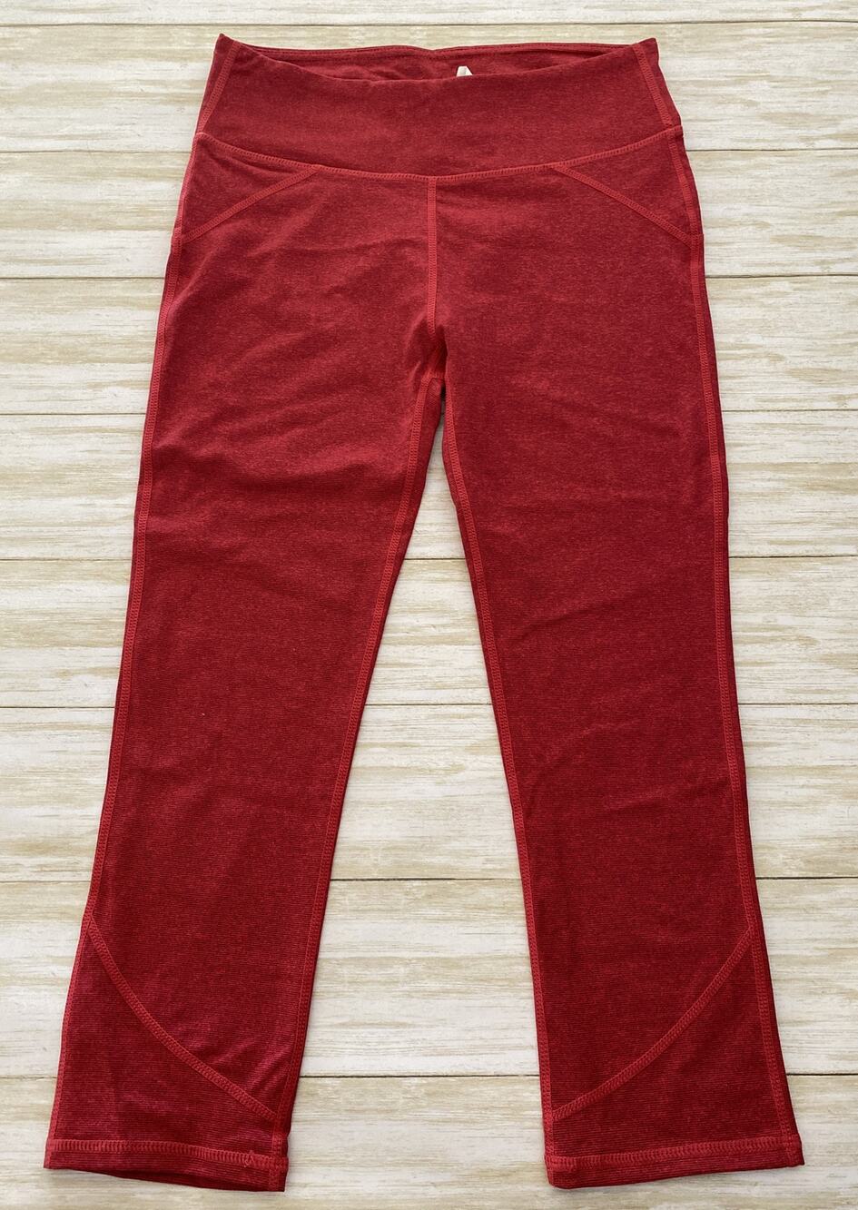 Fabletics Womens Size XS Pink Striped Cropped Athletic Leggings